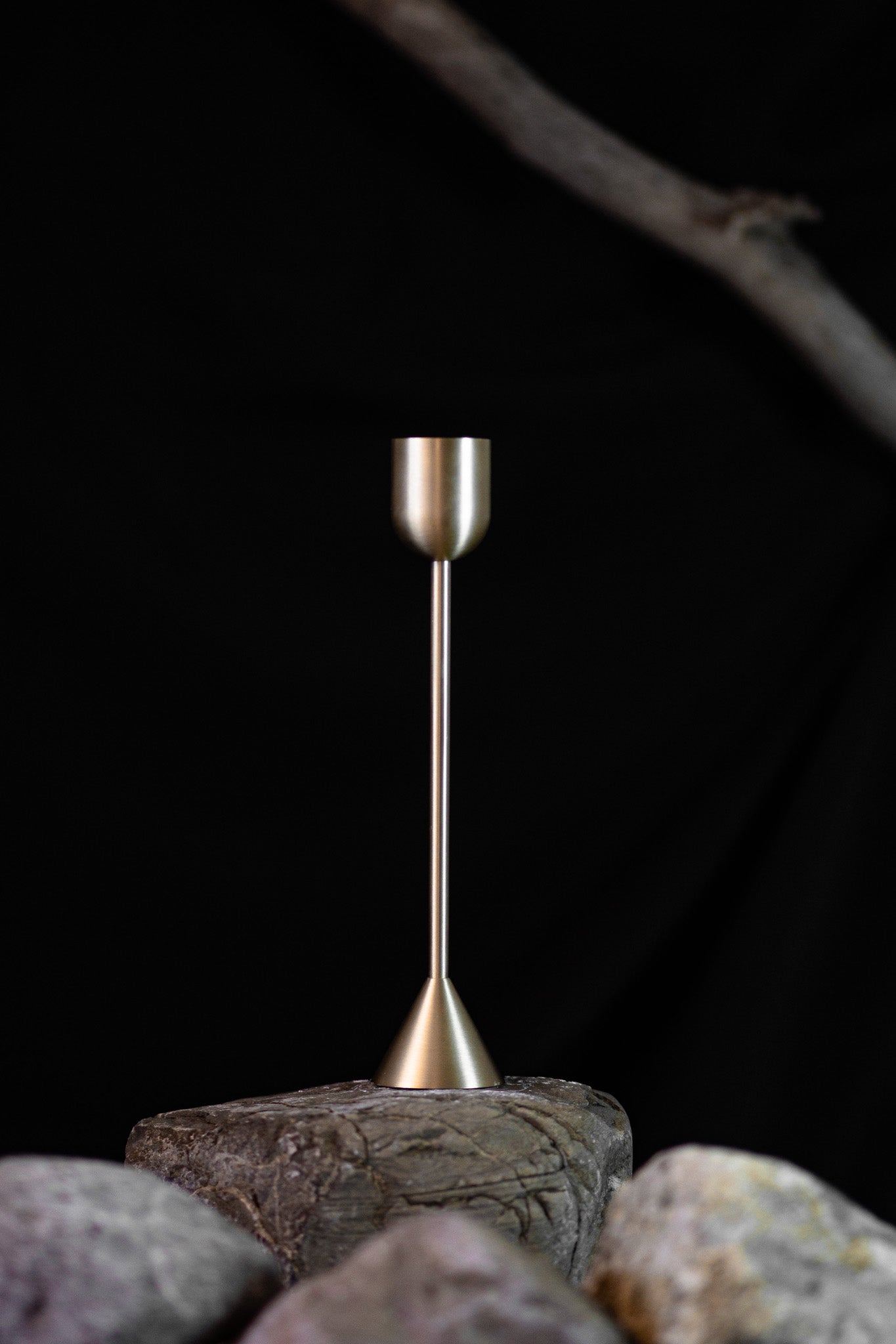 brushed brass candle holders gold for natural candles bern switzerland noosh.studio